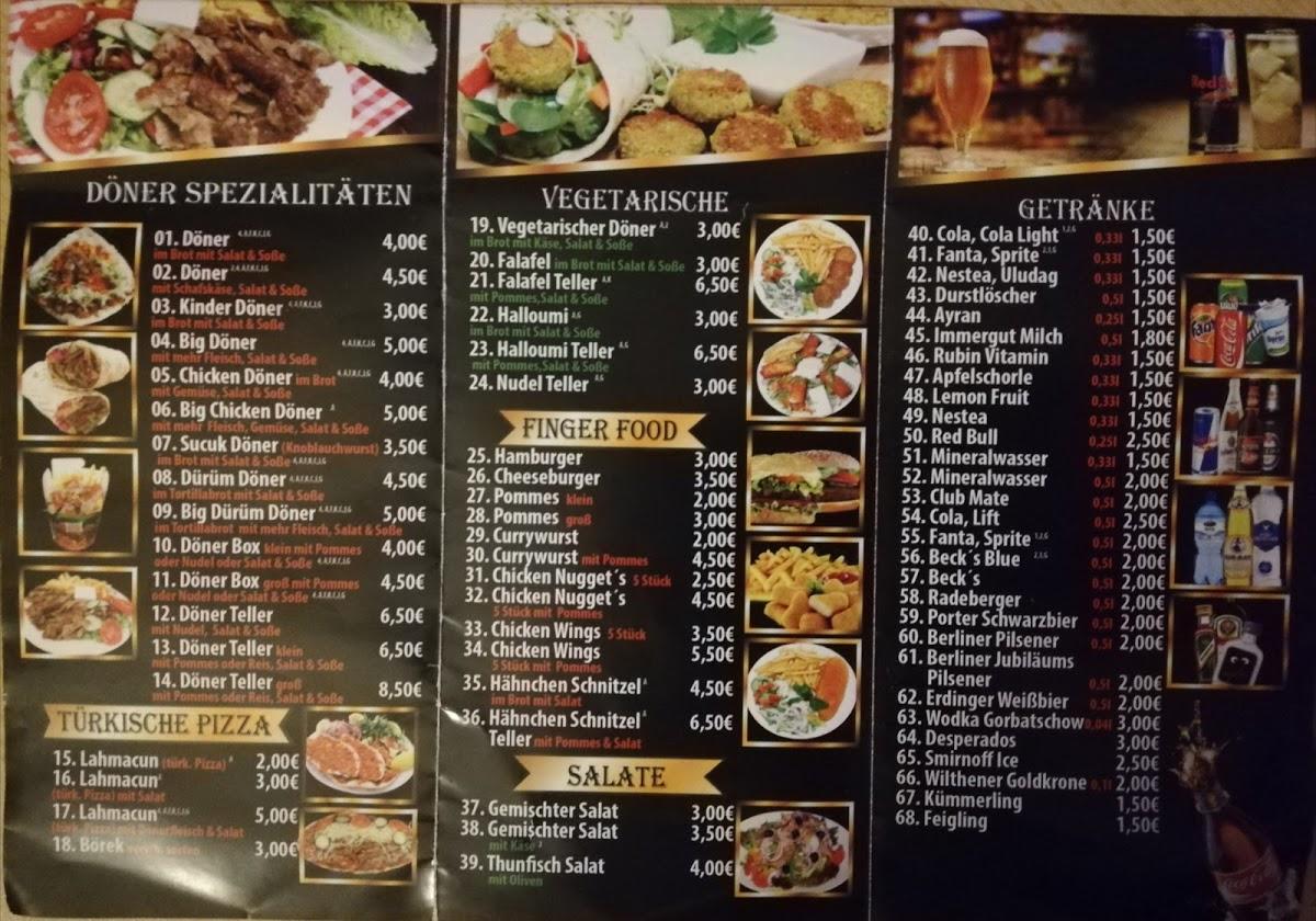 Speisekarte von Istanbul Döner restaurant, Zehdenick