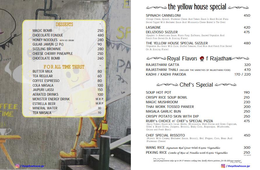 Menu At THE ROBOT RESTAURANT-YELLOW HOUSE (Sikar Road), Jaipur