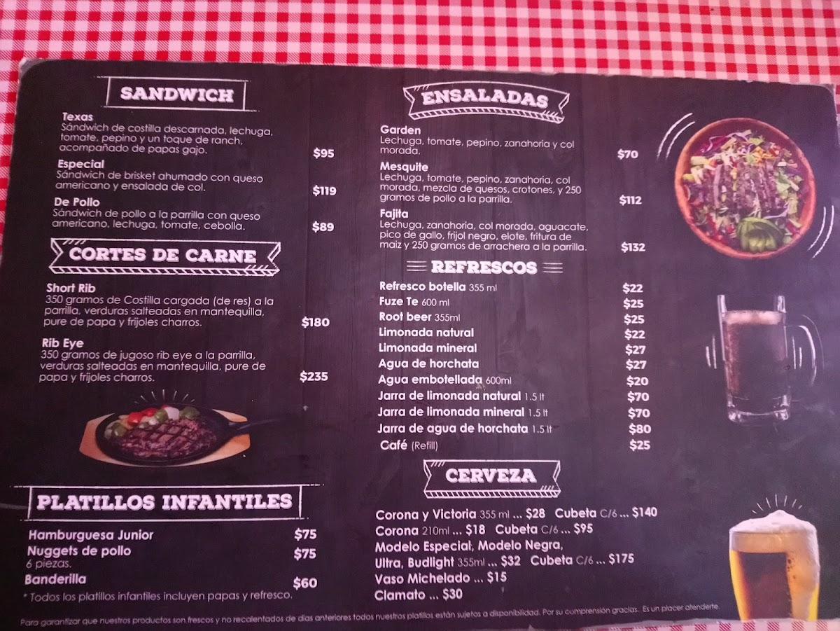 Menu at La Bodega restaurant, Chihuahua