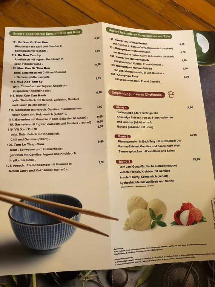 Speisekarte von Bambus Restaurant, Immenstadt im Allgäu