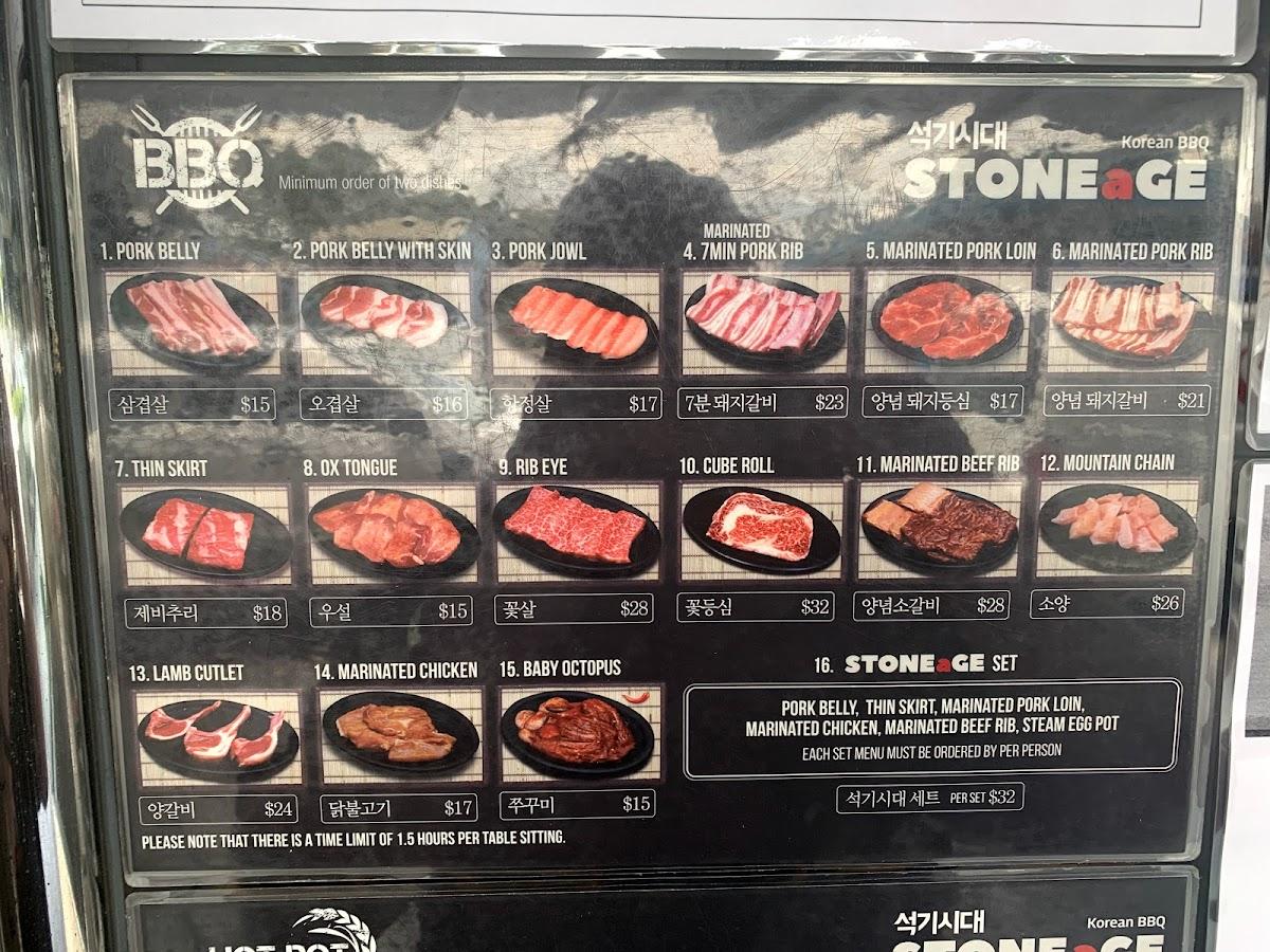 Menu at Stoneage BBQ West Ryde, West Ryde