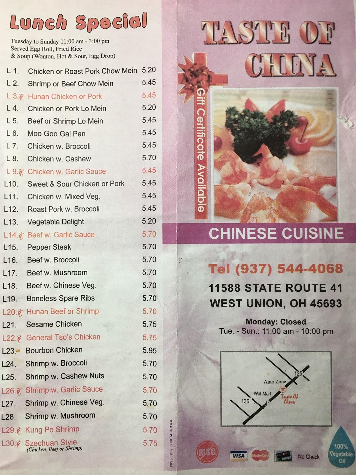 China Taste North Branch Menu - ge0ro8z