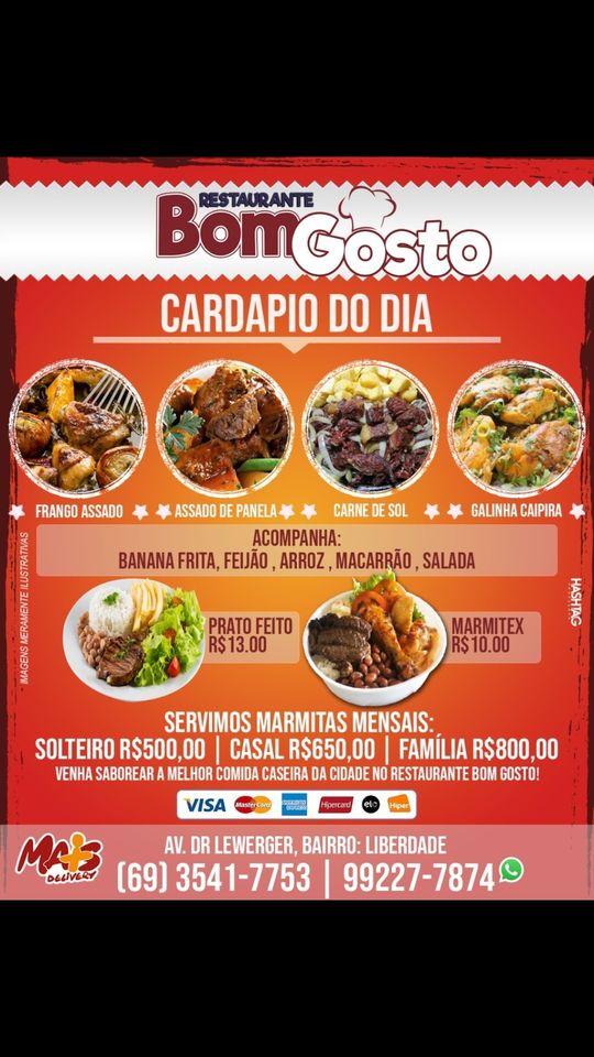 Restaurante Bom Gosto cardápio