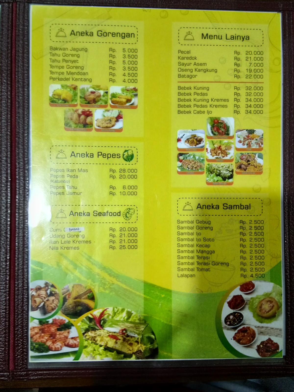 Menu at Ayam Goreng Fatmawati Sudiang restaurant, Makassar, Manggala ...