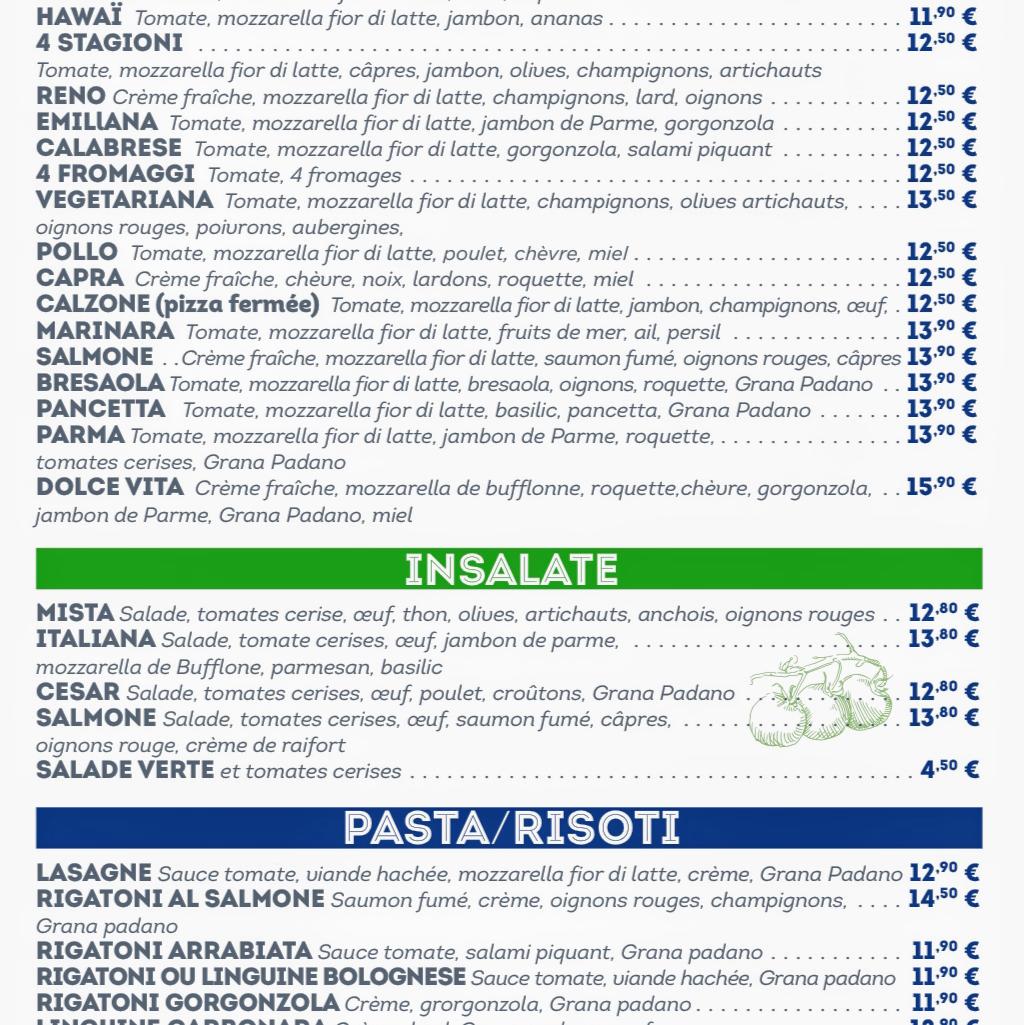 Menu Au Il Piatto Restaurant Illzach