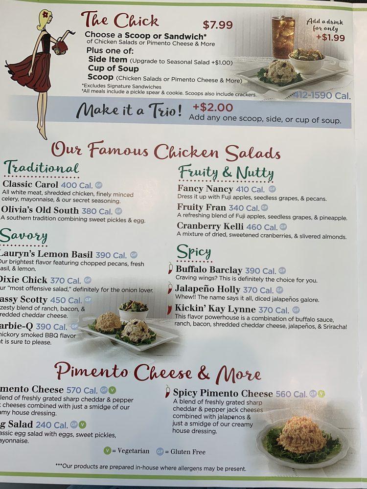 Menu At Chicken Salad Chick Restaurant Pearland Pearland Pkwy Suite 108 8099