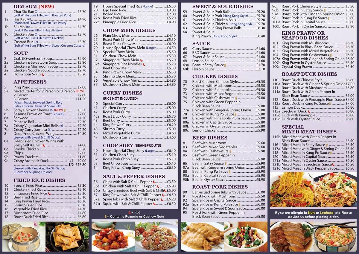 Menu At The Rice Bowl Restaurant Lambourn