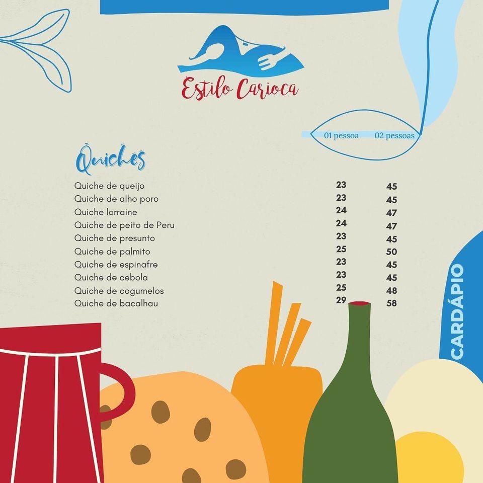 Restaurante Estilo Carioca cardápio