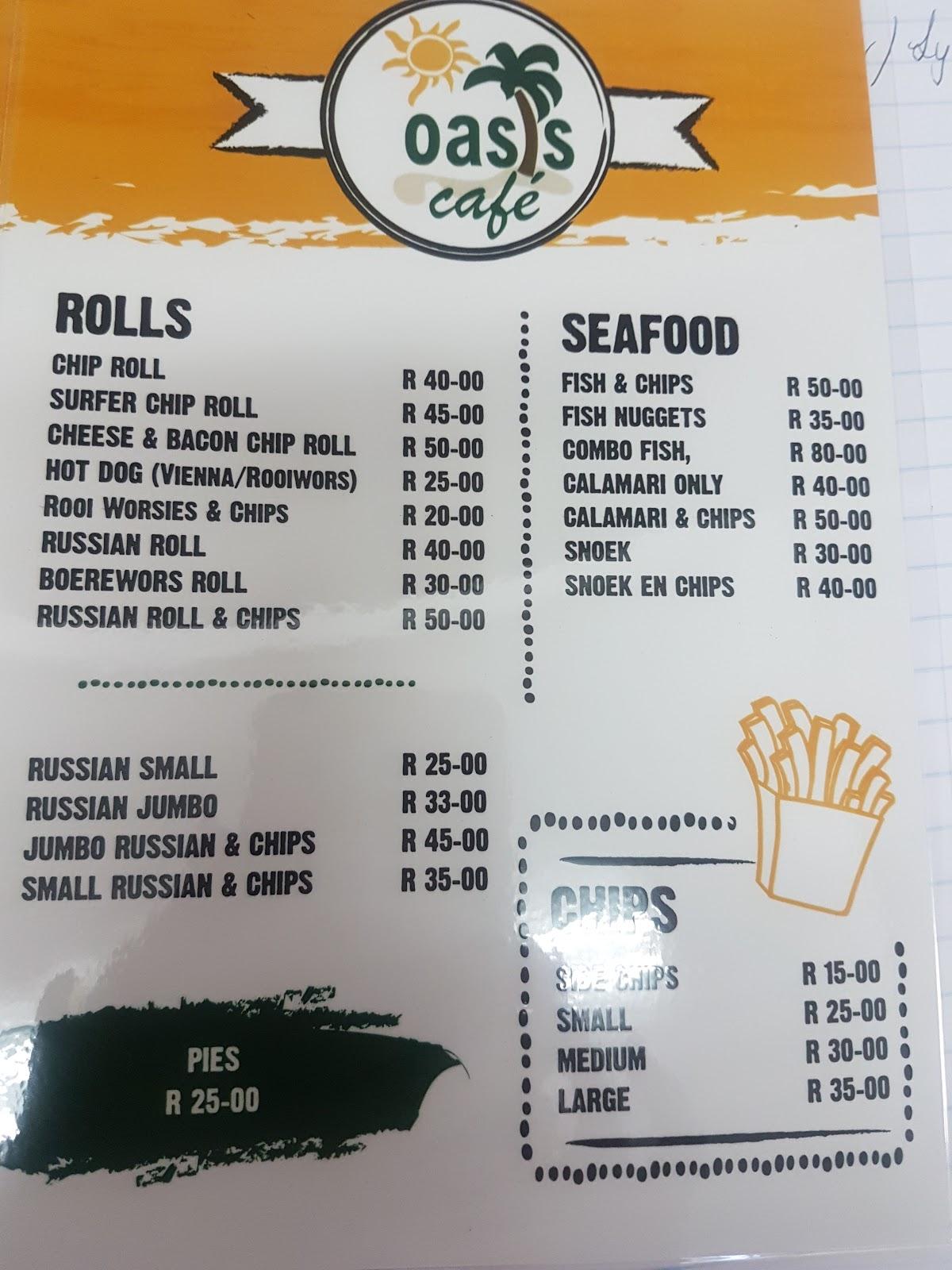 menu-at-oasis-cafe-mossel-bay