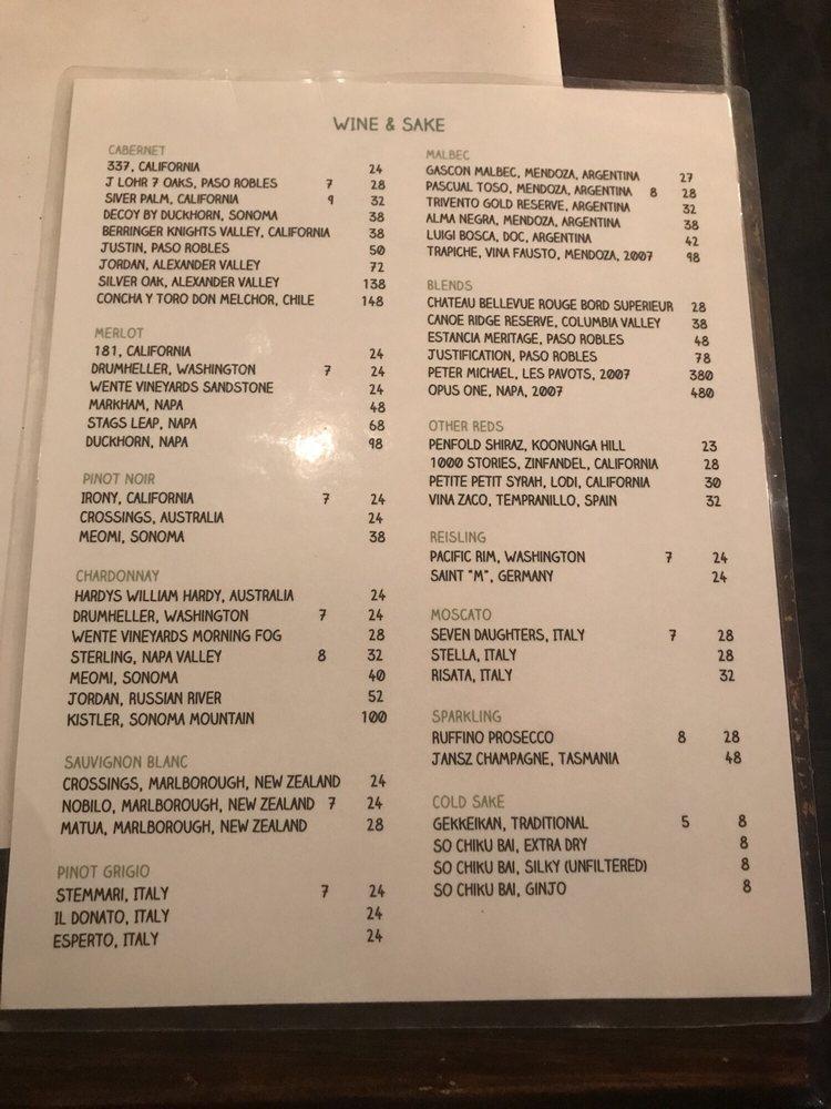 Menu at Greenery Restaurant, El Paso, 750 Sunland Park Dr