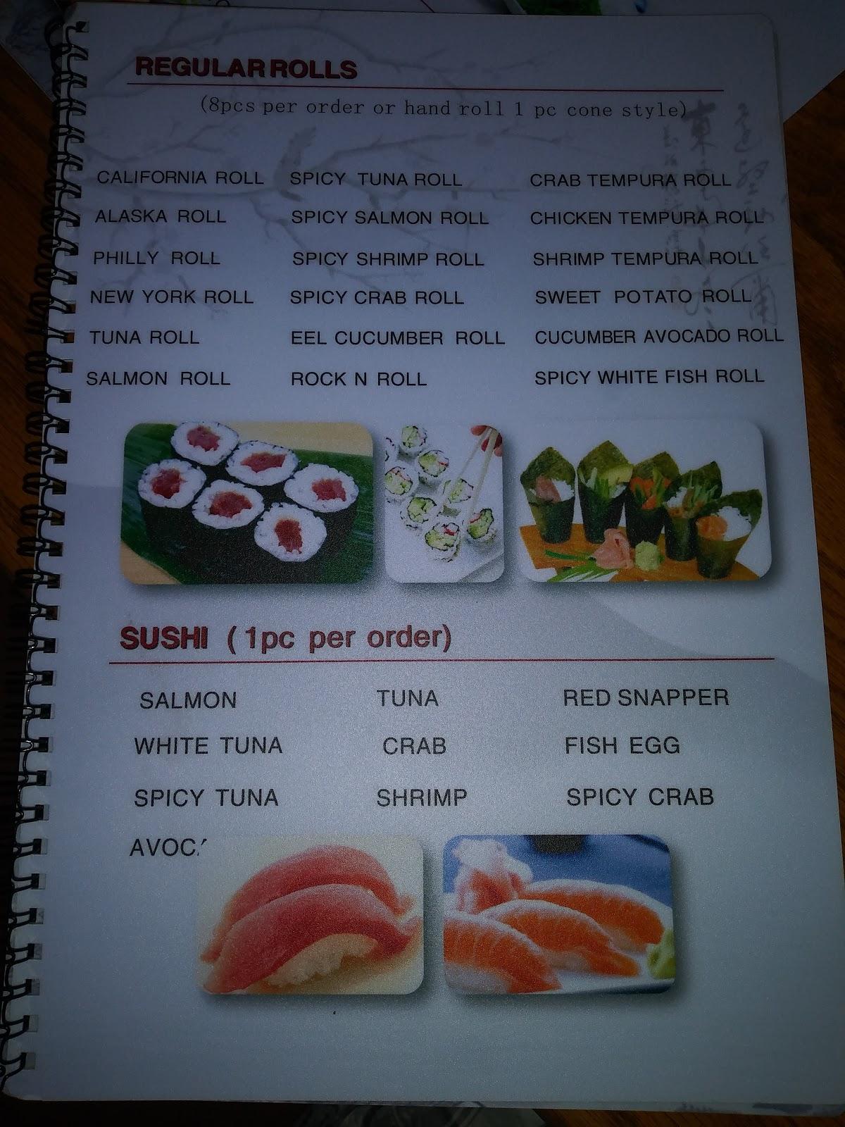Menu At Sushi Masa Restaurant Selinsgrove