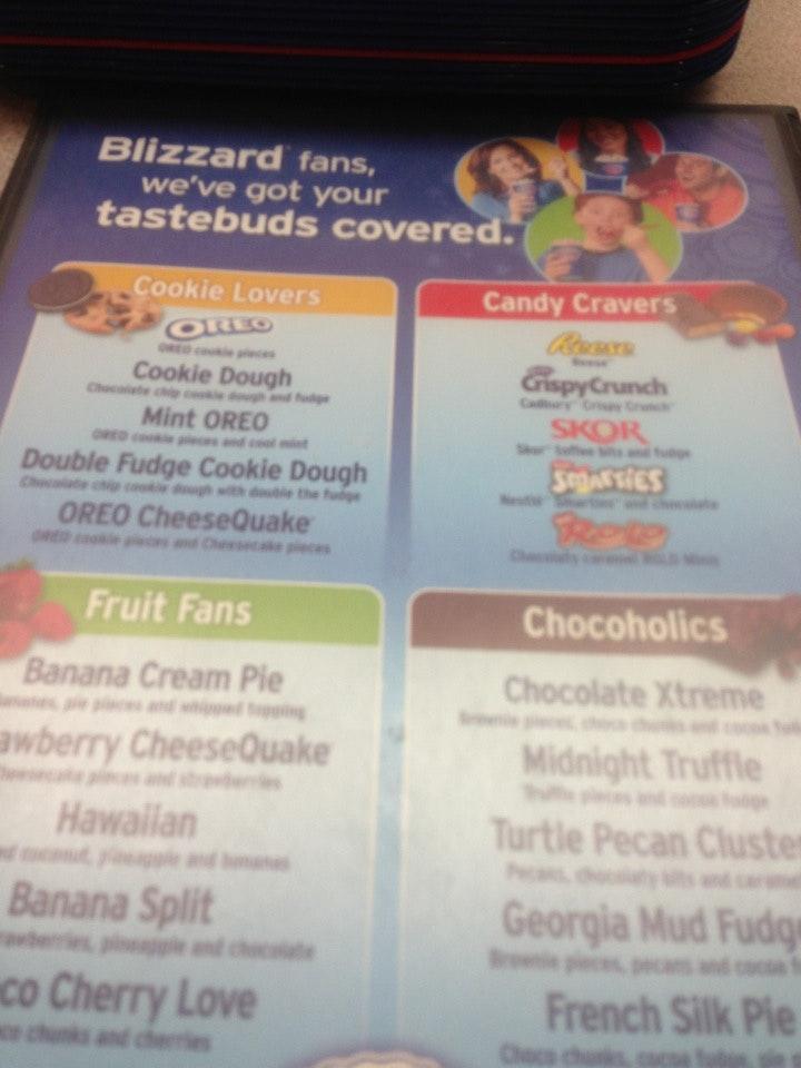 Menu At Dairy Queen Grill And Chill Fast Food Amherst