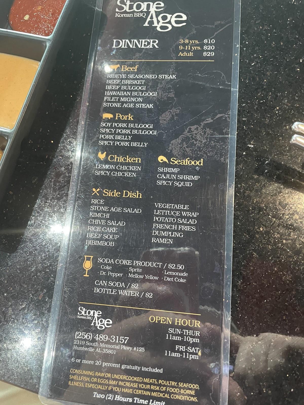 Menu At STONE AGE KOREAN BBQ Huntsville   Rea7 STONE AGE KOREAN BBQ Menu 2022 10 