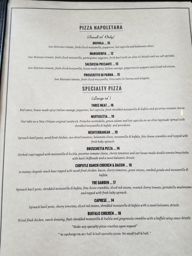 Menu at American Pie WoodFired Pizza pizzeria, Muskogee