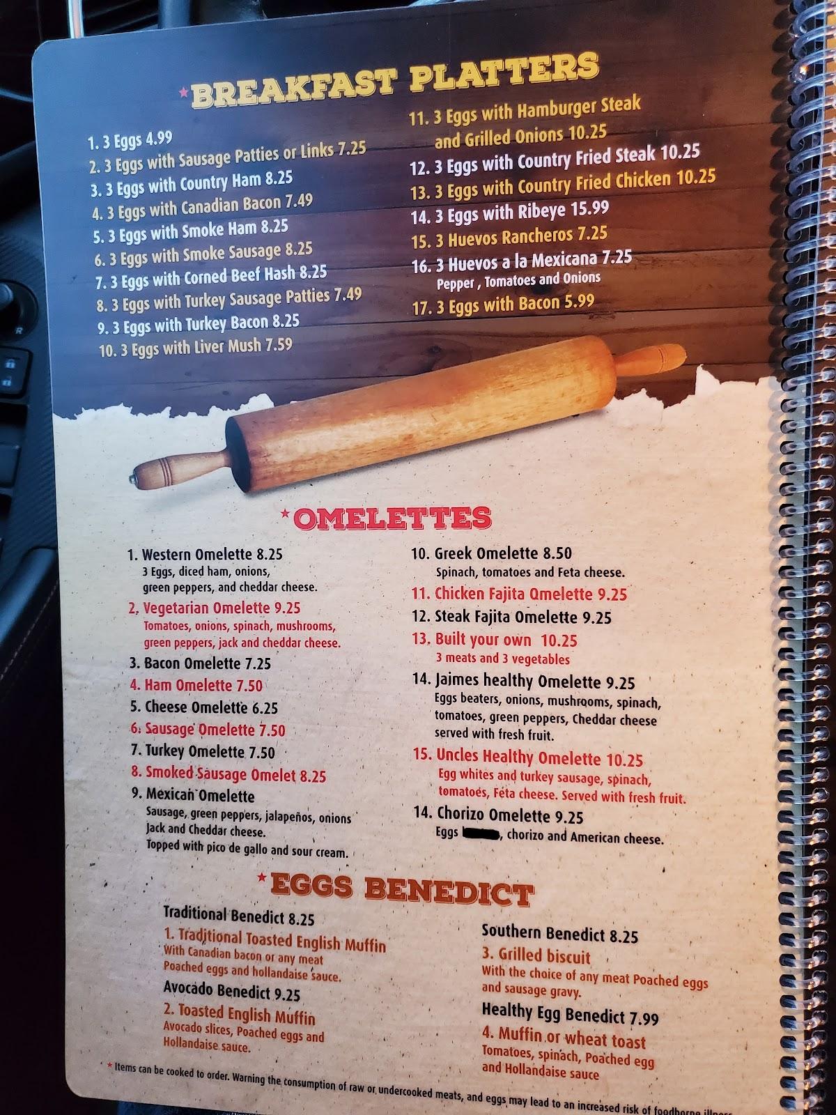 Menu at Sunshine Family Restaurant ️, Kannapolis