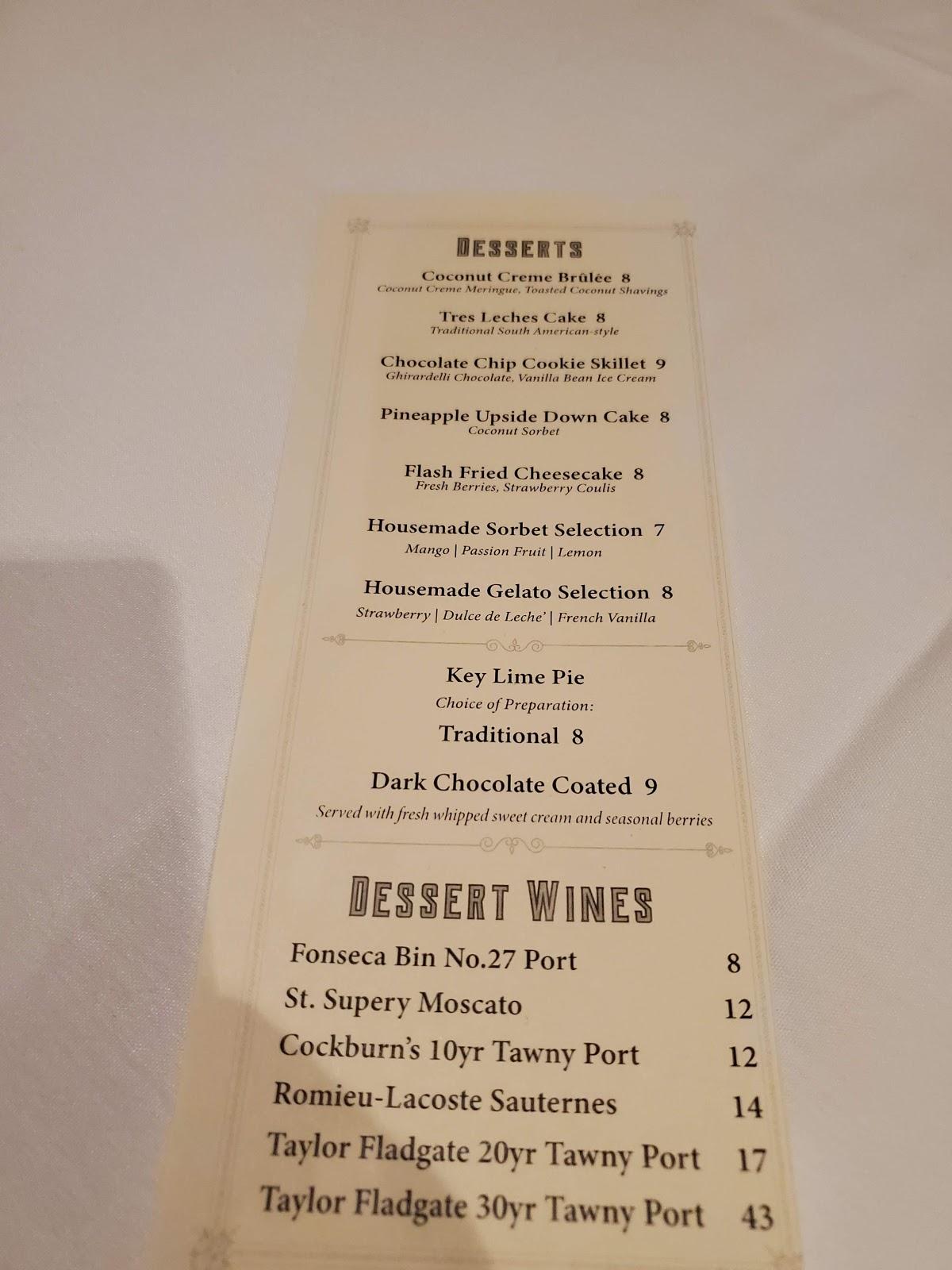 Menu at Coastal Fish Company restaurant, Memphis
