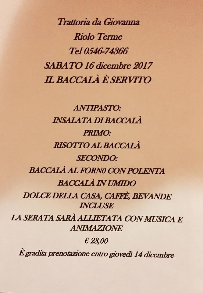 Menu di Trattoria Da Giovanna 
