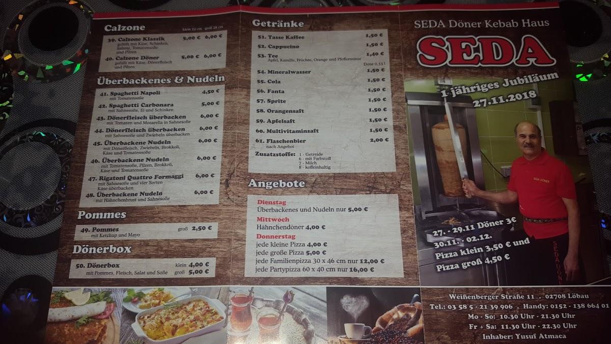 Menu At Seda D Ner Kebab Haus Restaurant L Bau