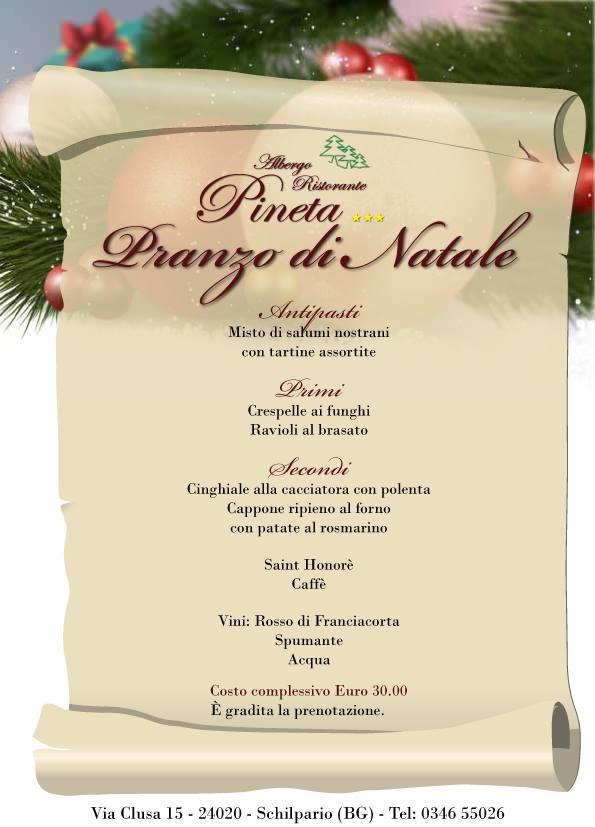 Menu di Albergo Ristorante Pineta Schilpario 