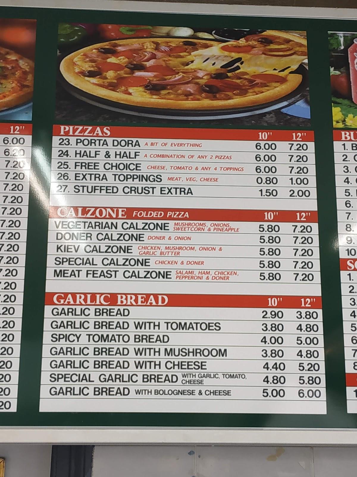 Menu at Mk Italiano pizzas restaurant, Hull