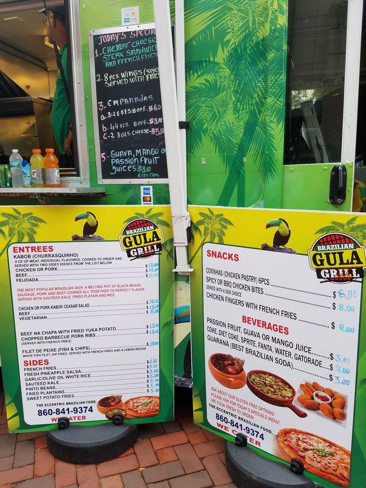 Menu at Brazilian Gula Grill, Hartford, Downtown
