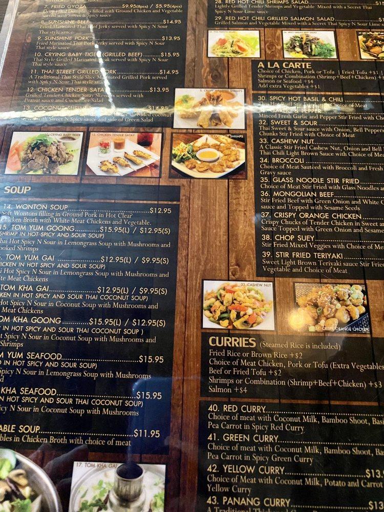 Menu At Swan Exotic Thai Restaurant Moorpark