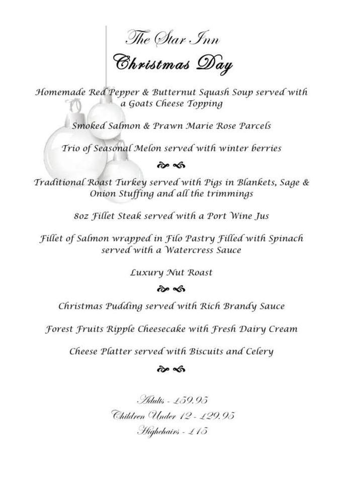 Menu at The Star Inn pub & bar, Willerby