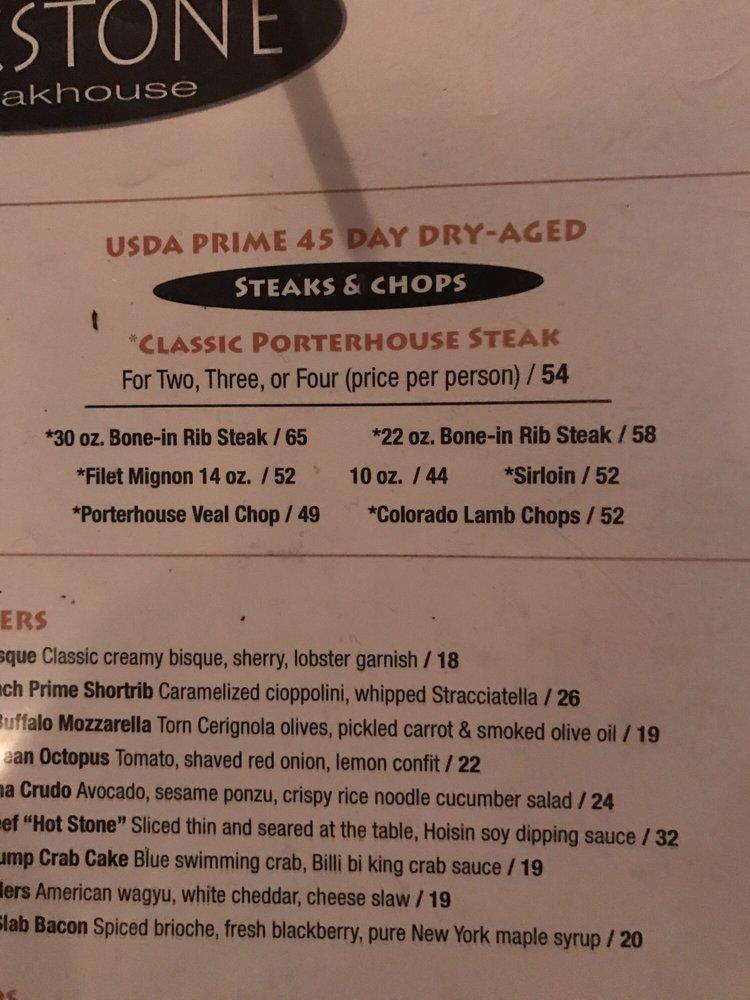 Menu at Blackstone Steakhouse, Melville