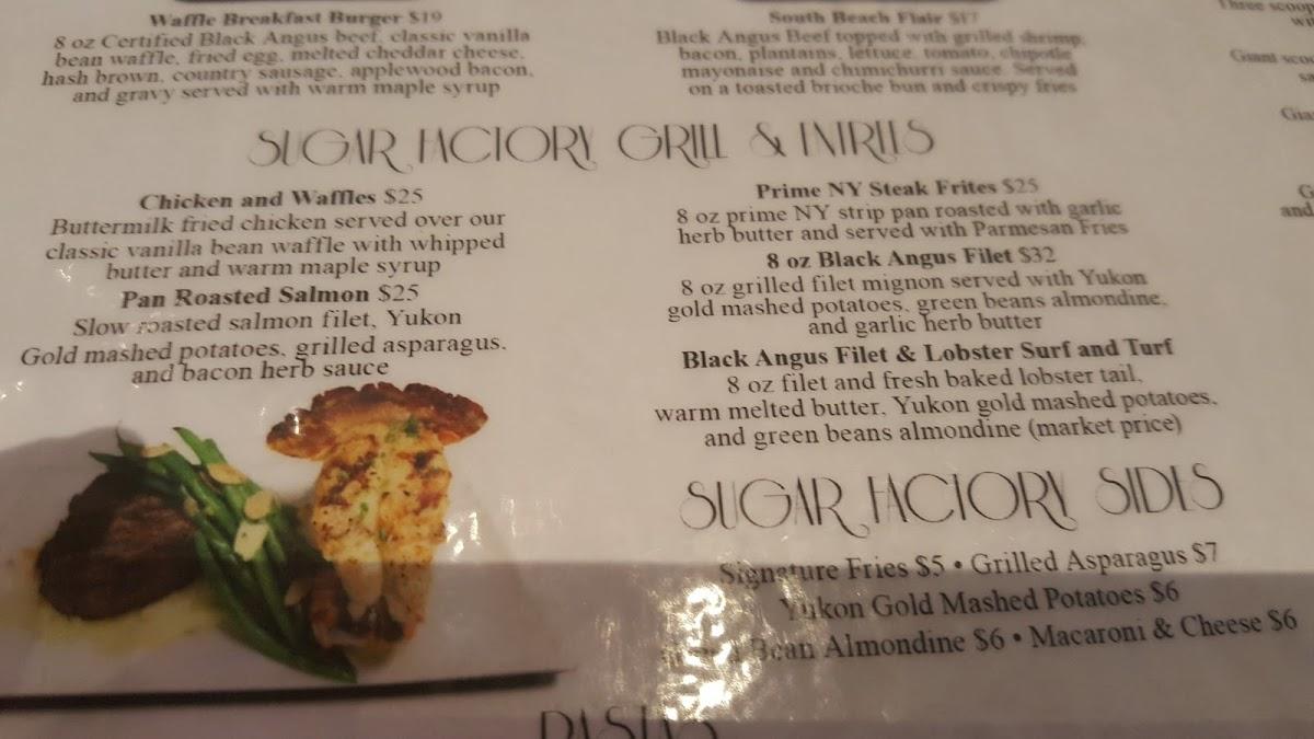 Menu at Sugar Factory Orlando desserts, Orlando, International Dr 70
