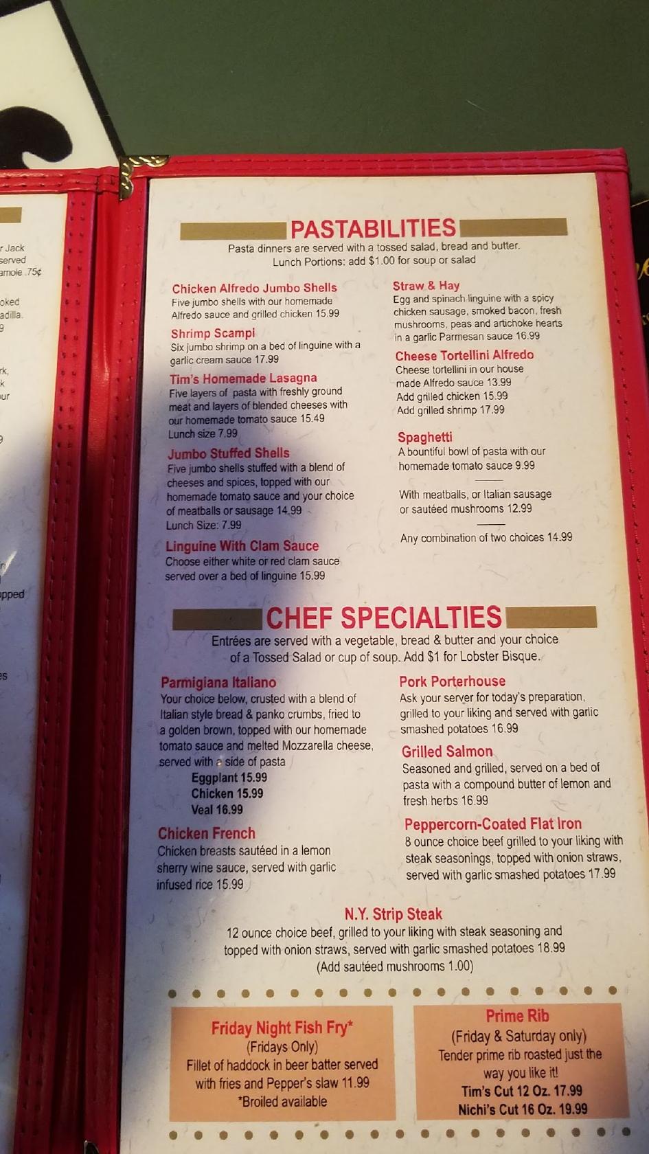 Menu at Peppers Family Restaurant, Canandaigua