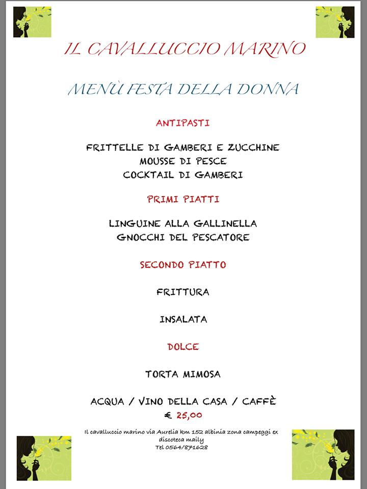 Menu At Il Cavalluccio Marino Restaurant Albinia