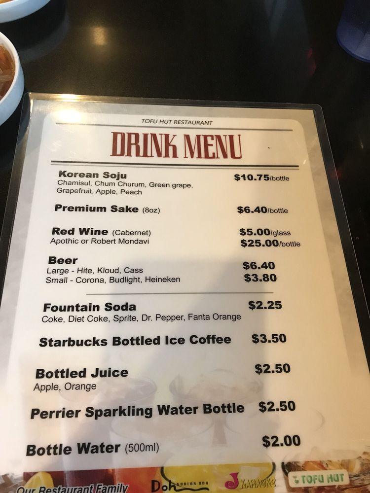 Menu at Tofu Hut BBQ, Las Vegas, W Spring Mountain Rd