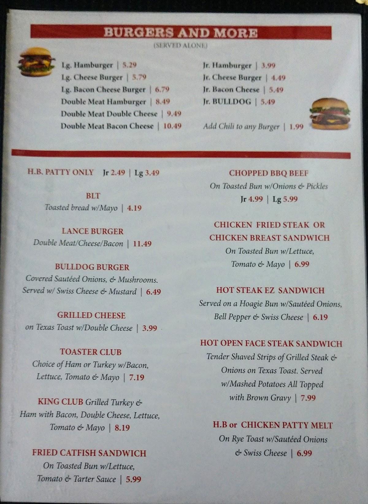 Menu at Dairy Mart restaurant, Broaddus, 303 TX147
