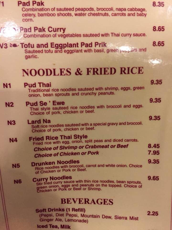 Menu At Thai City Restaurant Westland N Wayne Rd 6705