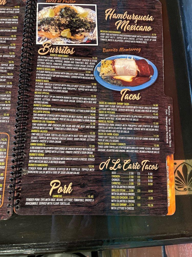 Menu at El Cerrito Mexican Restaurant, Coldwater