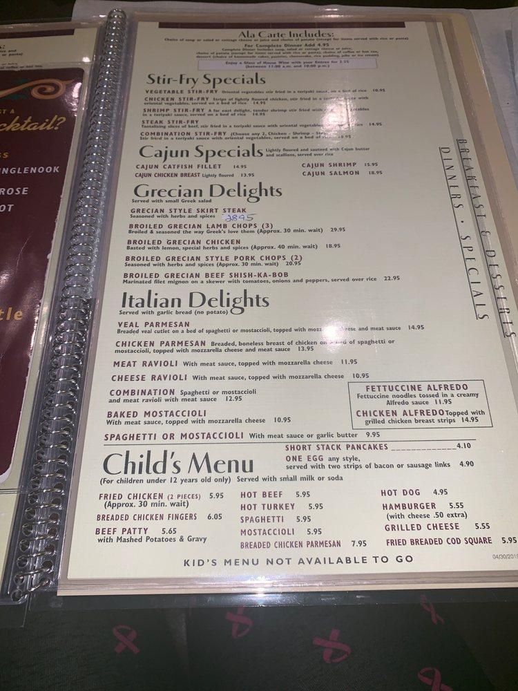 Menu at The View Restaurant, Bridgeview