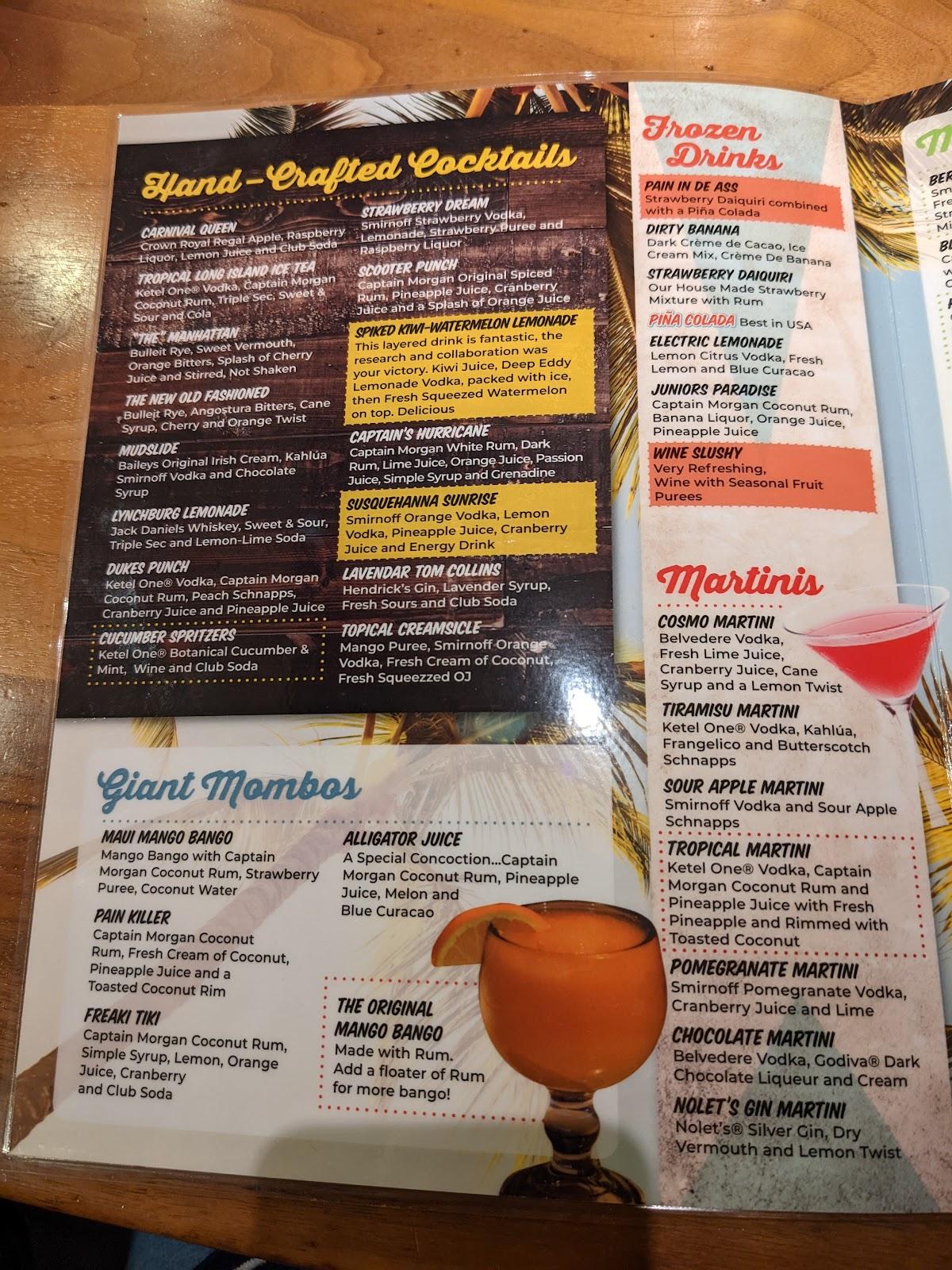 Menu at Dukes Bar & Grille, Mechanicsburg
