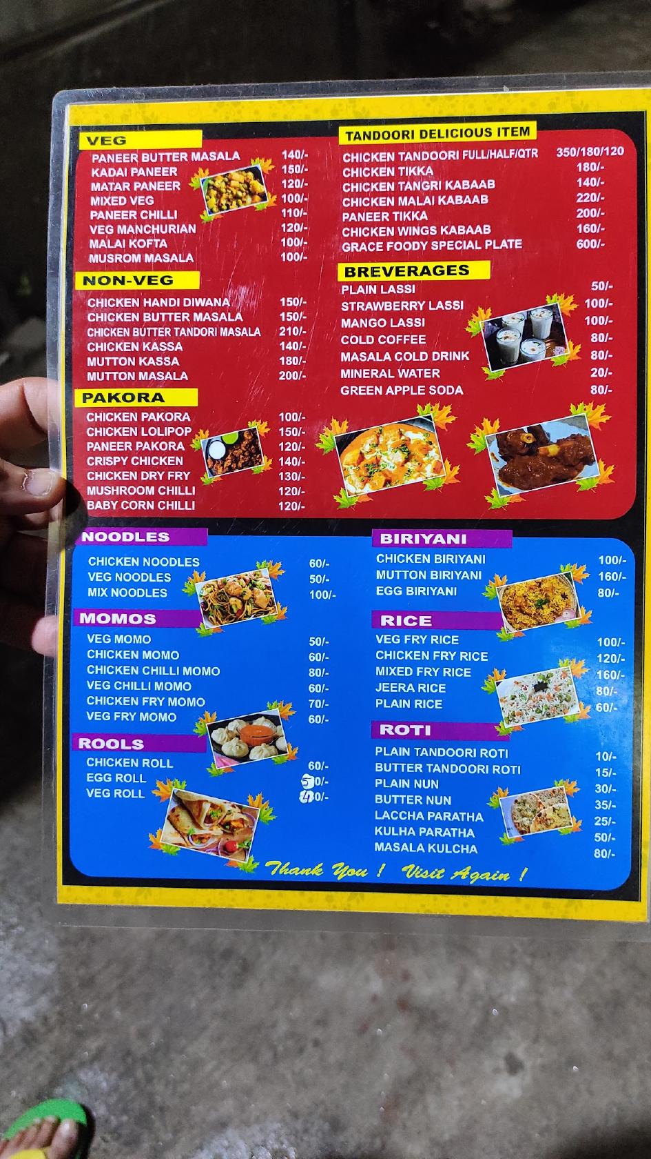 Grace Foody menu