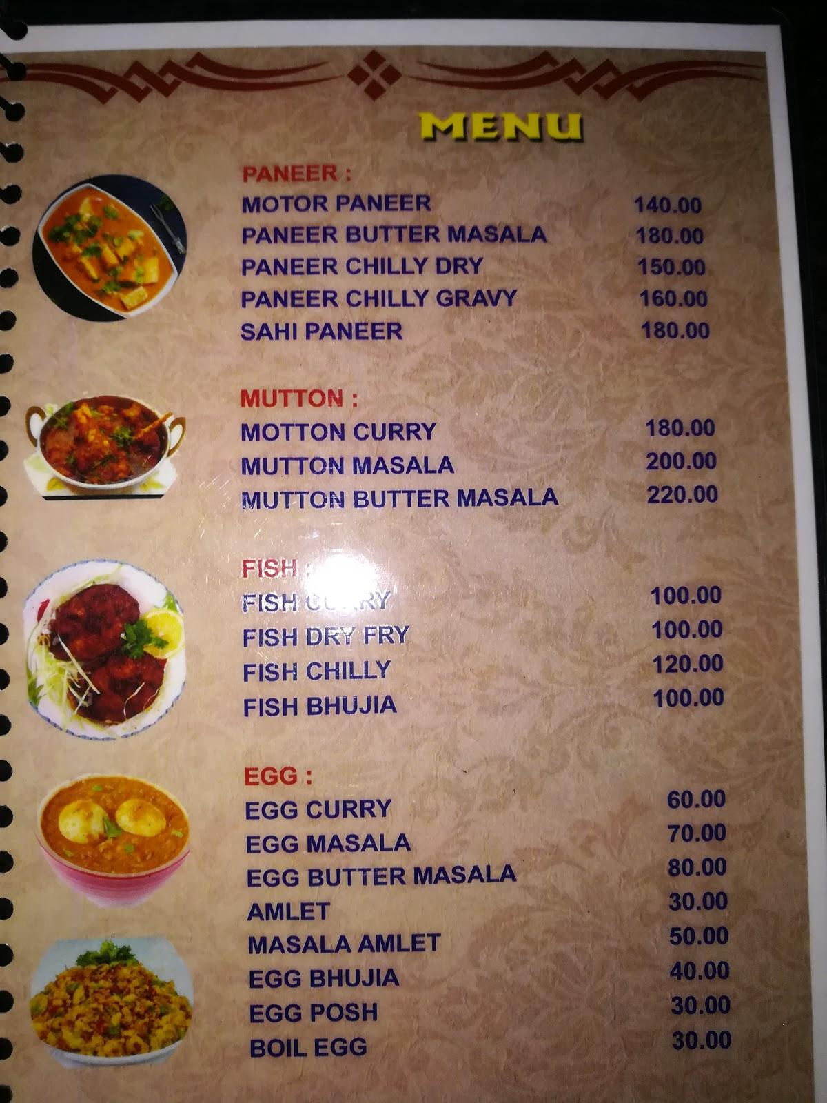 Menu At J.B Restaurant, Guwahati