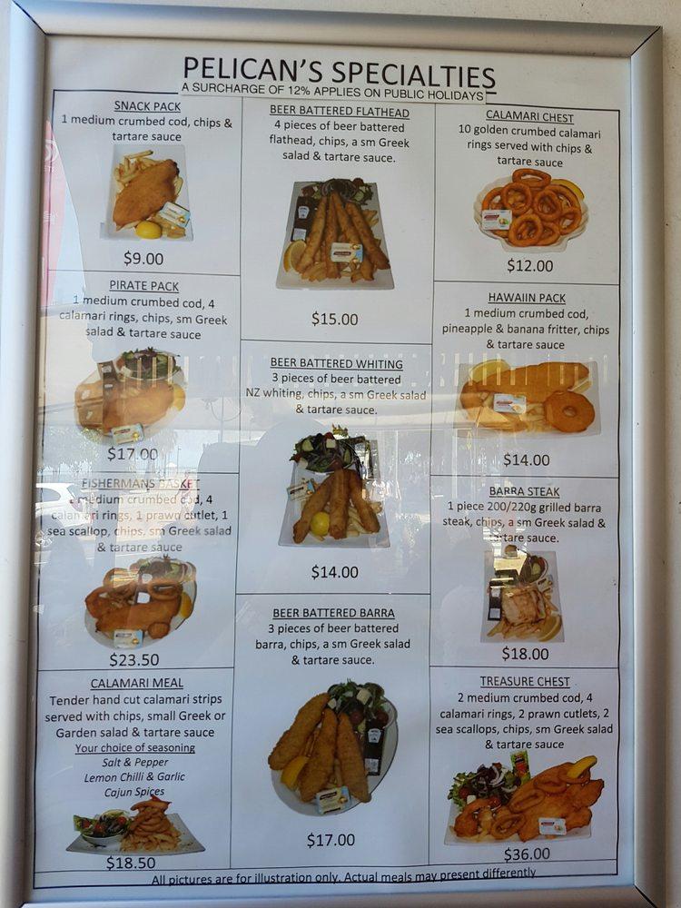 Menu at Pelican's Nest Cafe, Wynnum, 143 Wynnum Esplanade