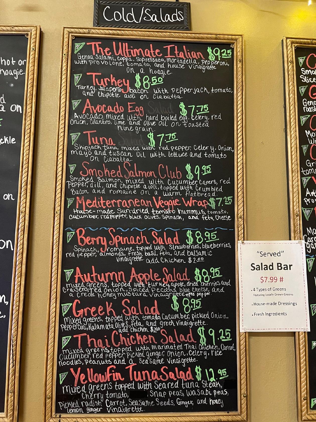 Menu at CT's Deli LLC pub & bar, Rhinelander