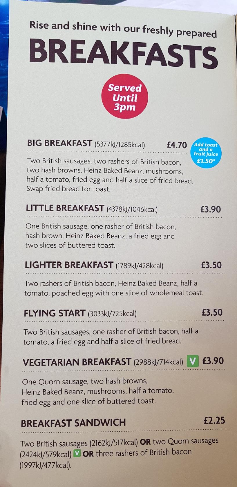 Morrisons Cafe Menu 2023 Pdf Download