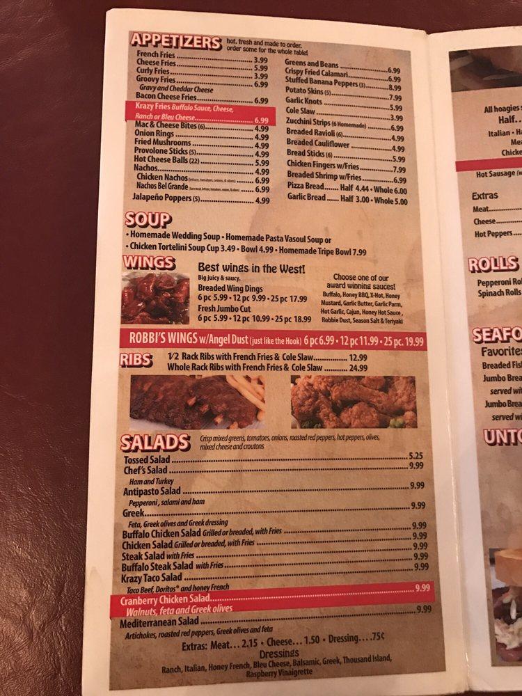 Menu at Mama Lena’s Pizza pizzeria, McKees Rocks