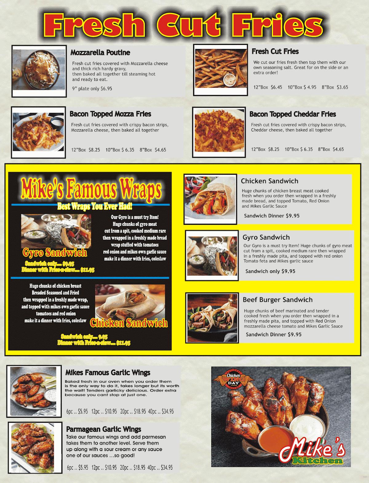 Menu At Mike S Kitchen Restaurant Amherstburg   Reba Mikes Kitchen Menu 2022 09 1 