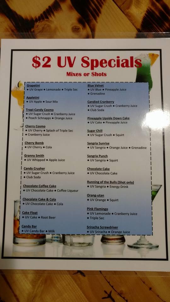 Menu at The Haybarn, Beemer