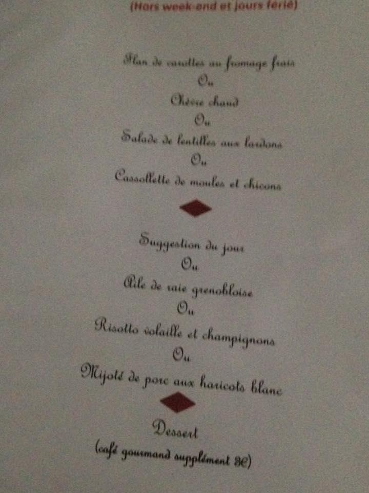 Menu At Restaurant Olivier, Metz