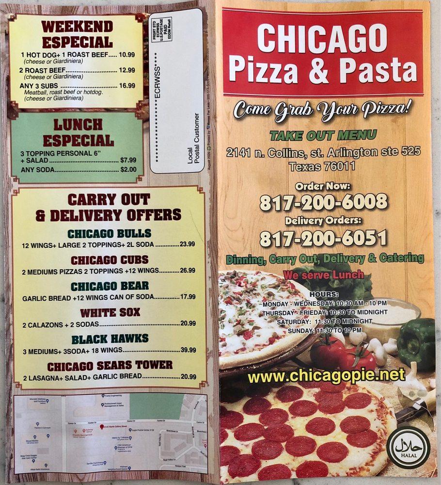 Chicago Pizza and Pasta ( Halal) in Arlington - Restaurant menu and reviews