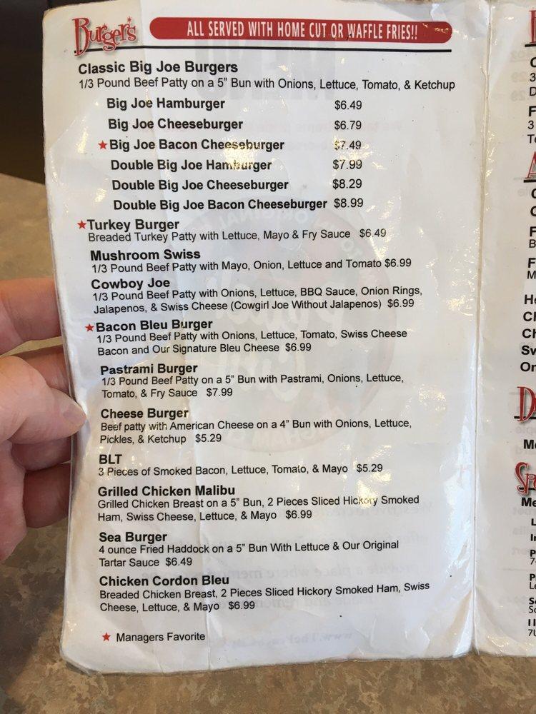Menu at Peach City fast food, Brigham City