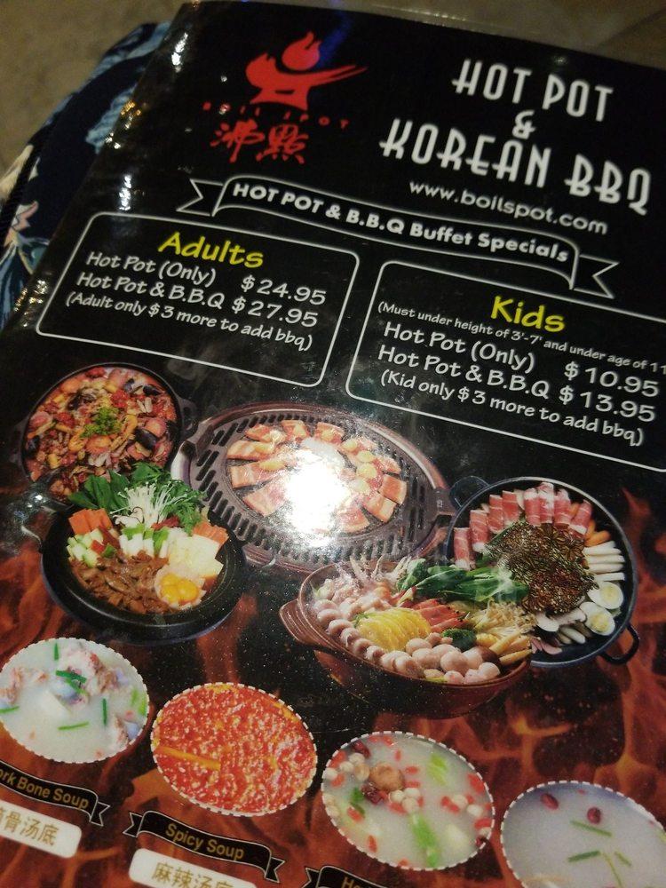 Menu at Boil Spot Hot Pot and BBQ, Tampa