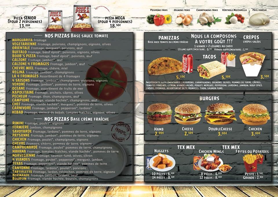Menu de M Pizza